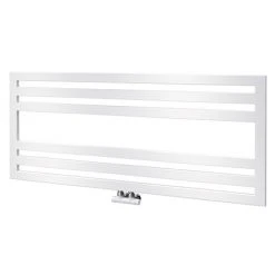 Asquiths Mineral White H500 x W1200mm Flat Tube Horizontal Radiator - HEB0105