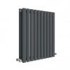 Hudson Reed Revive 600 x 586mm Horizontal Double Panel Radiator - Anthracite - HLA38D -By Bathroom Store HLA38D P