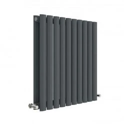 Hudson Reed Revive 600 x 586mm Horizontal Double Panel Radiator - Anthracite - HLA38D
