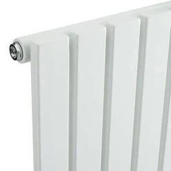 Hudson Reed Sloane 600 x 586mm Horizontal Single Panel Radiator - Satin White - HLW55 -By Bathroom Store HLW56 D2 460 1