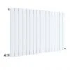 Hudson Reed Sloane 600 x 992mm Horizontal Single Panel Radiator - Satin White - HLW56 -By Bathroom Store HLW56 P
