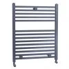 Lindley Straight Heated Towel Rail - W500 x H690mm - Anthracite -By Bathroom Store HTR022 p