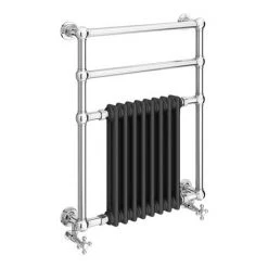 Keswick Anthracite Traditional Wall Hung Towel Rail Radiator (825 x 673mm) -By Bathroom Store KESTR25 d2 460