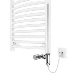 Cube 600 x 1100mm Heated Towel Rail (incl. Valves + Electric Heating Kit) 8 Cube 600 x 1100mm Heated Towel Rail (incl. Valves + Electric Heating Kit) -By Bathroom Store KUB612C EHK d1 460