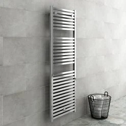 Cube Heated Towel Rail - Chrome (600 x 1420mm)