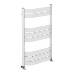 Milan Bow-Fronted White 850 x 550 Designer Flat Panel Heated Towel Rail -By Bathroom Store MBTR855W4 d3 460