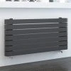 Milan Curved Anthracite 1000 x 500 Horizontal Designer Flat Panel Heated Towel Rail -By Bathroom Store MCTR5105A3 p