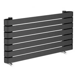 Milan Curved Anthracite 1000 x 500 Horizontal Designer Flat Panel Heated Towel Rail -By Bathroom Store MCTR5105A3 d3 460