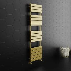 Arezzo Brushed Brass 1600 x 500 Heated Towel Rail