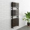 Milan Black Nickel 1200 x 500mm Double Panel Heated Towel Rail -By Bathroom Store MILD2BN04 prod1