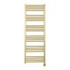 Crosswater MPRO 480 x 1380mm Electric Only Towel Rail - Brushed Brass Effect - MP48X13800FELEC -By Bathroom Store MP48X13800FELEC P