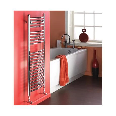 Chrome Curved Ladder Heated Towel Rail 500 x 1100mm - MTY067 4 Chrome Curved Ladder Heated Towel Rail 500 x 1100mm - MTY067 - Image 2