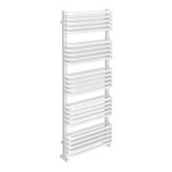 Monza 500 x 1269 White Designer D-Shaped Heated Towel Rail -By Bathroom Store MZ1268X5W d2 460