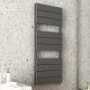 Monza Anthracite Aluminium Heated Towel Rail 1150 x 500mm Flat Panels 1 Monza Anthracite Aluminium Heated Towel Rail 1150 x 500mm Flat Panels -By Bathroom Store MZAL5A p