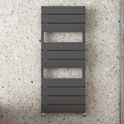 Monza Anthracite Aluminium Heated Towel Rail 1200 x 500mm Curved Panels 8 Monza Anthracite Aluminium Heated Towel Rail 1200 x 500mm Curved Panels -By Bathroom Store MZAL9A d2 460
