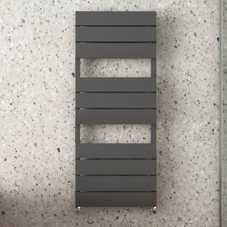 Monza Anthracite Aluminium Heated Towel Rail 1200 x 500mm Curved Panels 5 Monza Anthracite Aluminium Heated Towel Rail 1200 x 500mm Curved Panels - Image 3