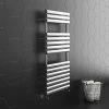 Monza 500 x 1120 Stainless Steel Oval Heated Towel Rail -By Bathroom Store MZSS7 n p