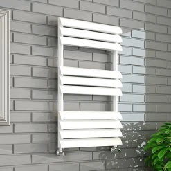 Monza 500 x 850mm Venetian Style White Designer Towel Rail