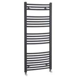 Nuie - Curved Ladder Towel Rail 500 x 1150mm - Anthracite - MTY104