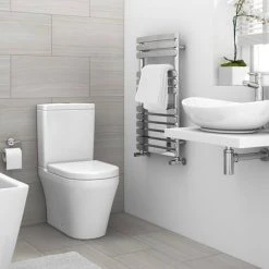 Murano Curved H800mm x W490mm Heated Towel Rail - Chrome -By Bathroom Store RAD08 nd2 460