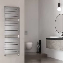 Milan Curved Heated Towel Rail 1512mm x 493mm Chrome 7 Milan Curved Heated Towel Rail 1512mm x 493mm Chrome -By Bathroom Store RAD10C detail02 460