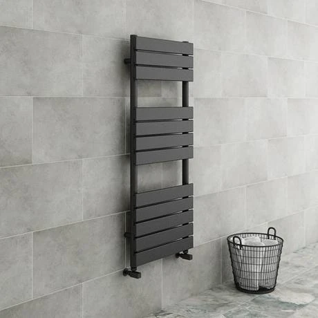 Milan Heated Towel Rail H1200mm x W490mm Anthracite 4 Milan Heated Towel Rail H1200mm x W490mm Anthracite - Image 2
