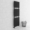 Milan Matt Black 1512 x 500mm Heated Towel Rail