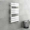 Milan White 800 x 490mm Heated Towel Rail 2 Milan White 800 x 490mm Heated Towel Rail -By Bathroom Store RAD20W np1