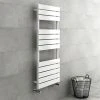 Milan White 1200 x 490mm Heated Towel Rail -By Bathroom Store RAD21W np