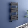 Milan Matt Black 840mm x 500mm Heated Towel Rail