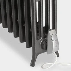 Paladin Shaftsbury 740mm High 6 Section Electric Cast Iron Radiator with 1500w Heating Element -By Bathroom Store SHA546PB900W D1 460