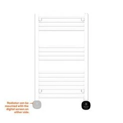 TCP Smart 500W White 800 x 500mm Wi-Fi Energy Saving Electric Only Towel Radiator -By Bathroom Store SMATOWRAD80500W D5 460