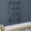 Bloomsbury Black Nickel 498 x 748mm Wall Mounted Towel Rail -By Bathroom Store TR18 BN n p