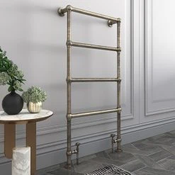 Bloomsbury Old English Brass 498 x 1194mm Floor Mounted Towel Rail