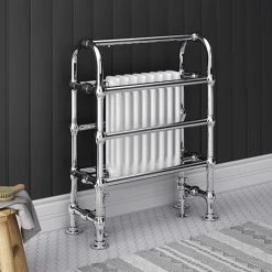 Crosby Traditional Freestanding Towel Rail Column Radiator (850 x 673mm)