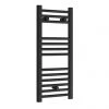 Toreno Black W300 x H800mm Heated Towel Rail - Straight -By Bathroom Store TRB380 prod1