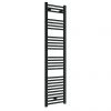 Toreno Black W400 x H1600mm Heated Towel Rail - Straight 2 Toreno Black W400 x H1600mm Heated Towel Rail - Straight -By Bathroom Store TRB416 p