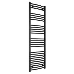 Toreno Black Curved W500 x H1600mm Heated Towel Rail