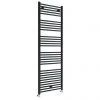 Toreno Black W600 x H1800mm Heated Towel Rail - Straight