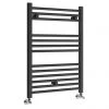 Toreno Black W600 x H800mm Heated Towel Rail - Straight 1 Toreno Black W600 x H800mm Heated Towel Rail - Straight -By Bathroom Store TRB68 p