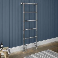Chatsworth Floor Mounted Towel Rail 1550 x 600mm - Chrome
