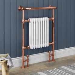 Chatsworth Savoy Rose Gold Traditional Heated Towel Rail Radiator