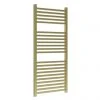 Venice Cubo Heated Towel Rail - Brushed Brass (1110 x 500mm) -By Bathroom Store VCTR115BB p