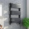Venice Anthracite 800 x 500 Designer D-Shaped Heated Towel Rail -By Bathroom Store VD26ANT p