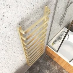 Venice Brushed Brass Designer Heated Towel Rail (500 x 1500mm) 7 Venice Brushed Brass Designer Heated Towel Rail (500 x 1500mm) -By Bathroom Store VENBB155 d2 460