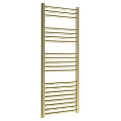 Venice Giro Heated Towel Rail - Brushed Brass (1188 x 500mm)