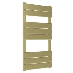 Venice Pannello Heated Towel Rail - Brushed Brass (840 x 500mm)