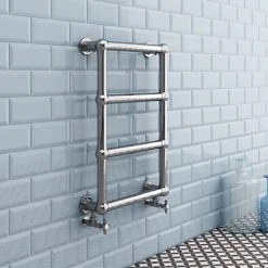 Chatsworth Traditional 748 x 498mm Chrome Heated Towel Rail