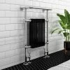 Aston Traditional Heated Towel Rail (Black & Chrome) -By Bathroom Store X502B p