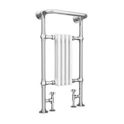Traditional Mayfair Heated Towel Rail with Pair of Angled Crosshead Radiator Valves -By Bathroom Store X504 KES nw d1 460
